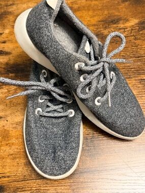 All birds Casual Gray Knit Lace-Up Sneakers